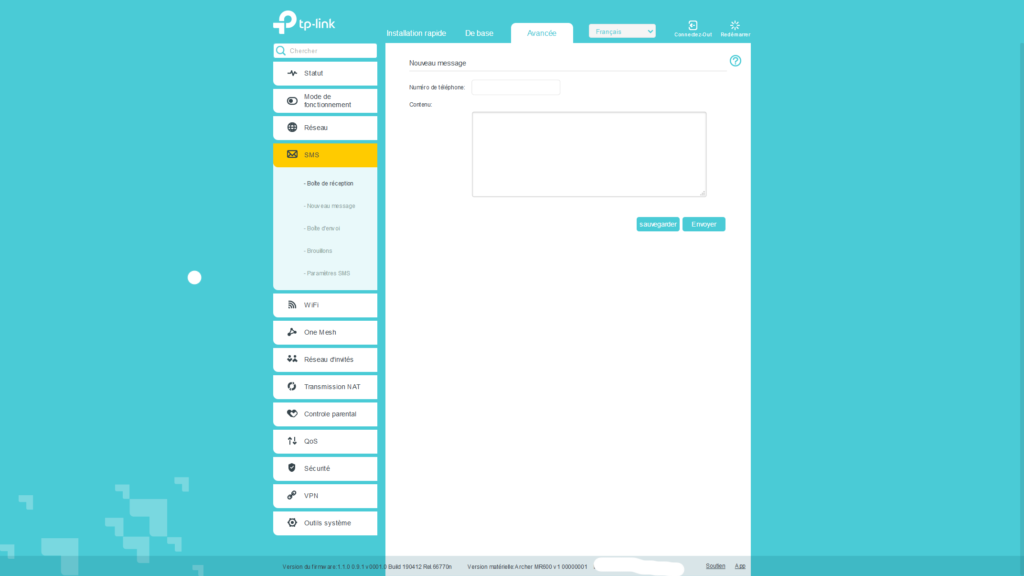 interface-archer-MR600-sms-boite-reception