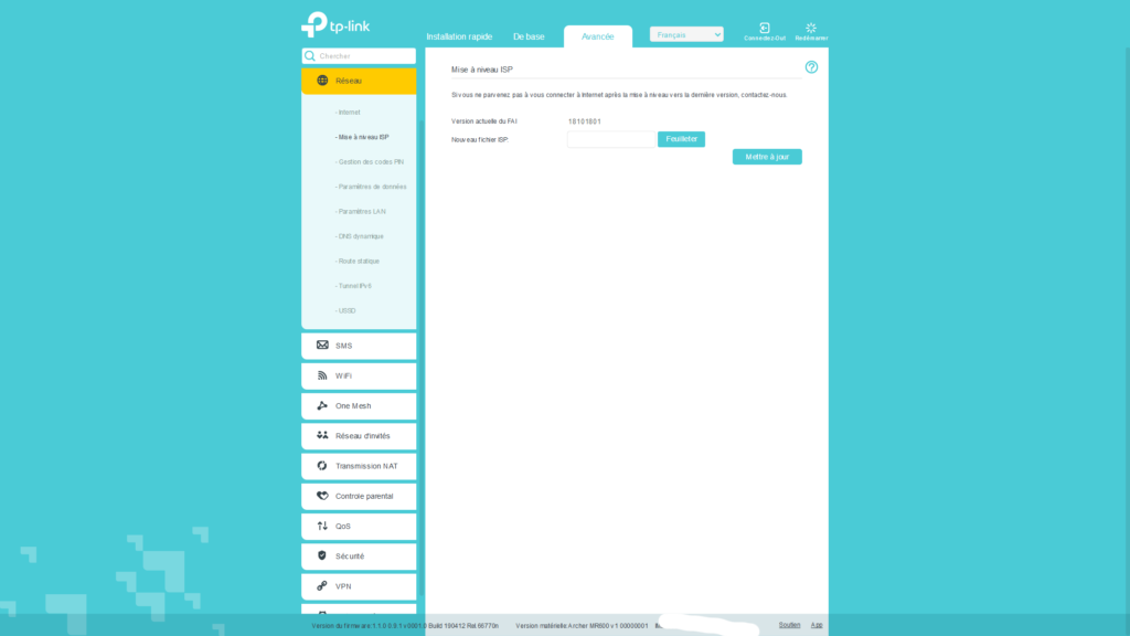interface-archer-MR600-reseau-gestion-ISP